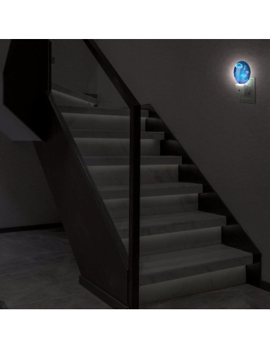 Luz Nocturna LED Axayaz Medusa y Caballito de Mar 12 cm