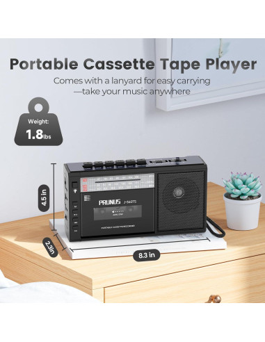 Reproductor de Cinta PRUNUS J-360 Boombox Bluetooth y Radio