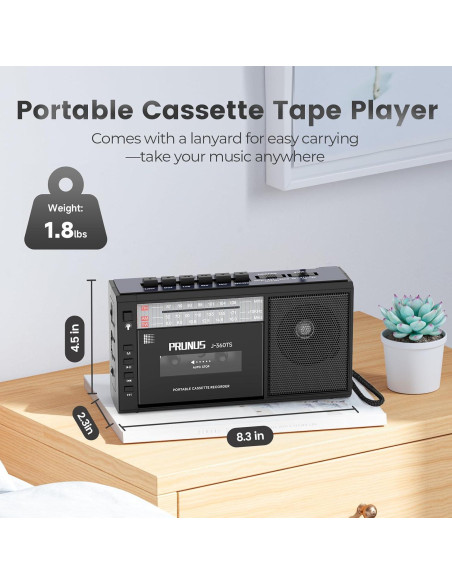 Reproductor de Cinta PRUNUS J-360 Boombox Bluetooth y Radio
