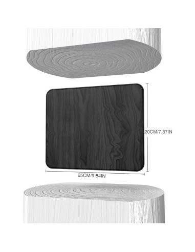 Alfombrilla de Ratón YSAGi Gris Dura Antideslizante 27x24cm