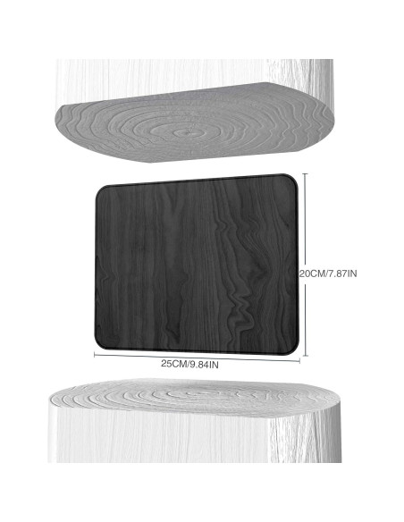 Alfombrilla de Ratón YSAGi Gris Dura Antideslizante 27x24cm