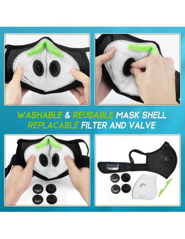 Máscara de Polvo BASE CAMP M Plus Reutilizable con Filtros