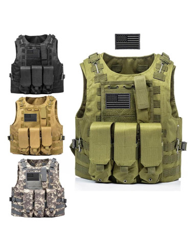 Chaleco Táctico AZB Ajustable para Airsoft y Paintball