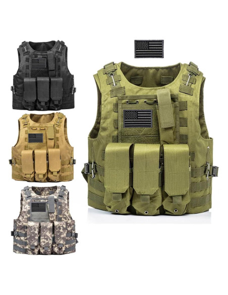 Chaleco Táctico AZB Ajustable para Airsoft y Paintball