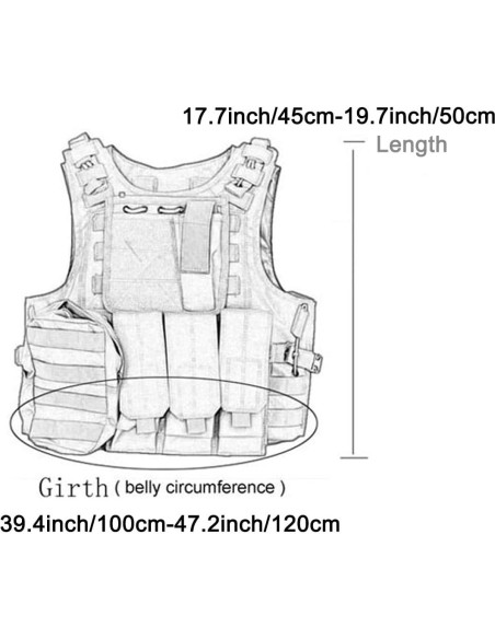 Chaleco Táctico AZB Ajustable para Airsoft y Paintball