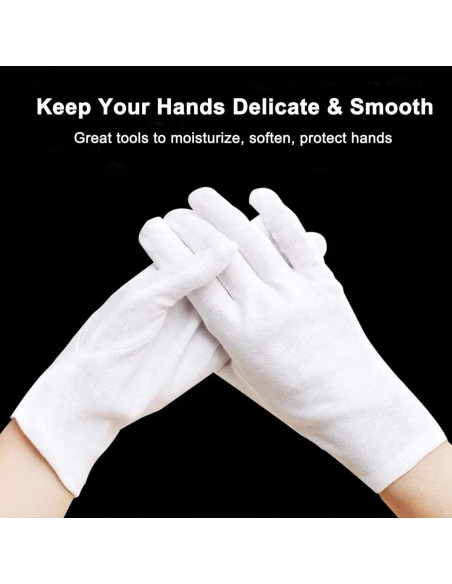 12 Pares de Guantes de Algodón COOHORN para Eczema y SPA