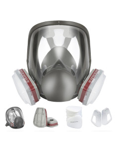 Máscara de respirador LQSRZH cara completa con doble filtración