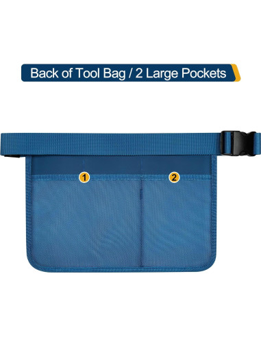 Delantal de Jardín WINHUNT Azul con 8 Bolsillos Ajustables