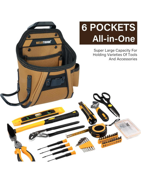 Funda de Herramientas MELOTOUGH con Clip para Cinturón
