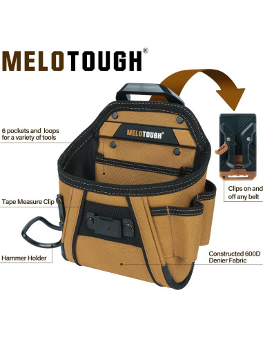 Funda de Herramientas MELOTOUGH con Clip para Cinturón