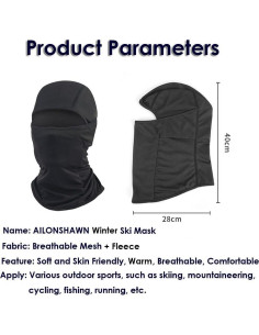 Máscara Balaclava Polar Unisex para Climas Fríos 2