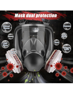 Máscara de respirador 6800 - Silicona, filtro 6001CN 2