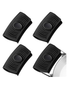 2 Pares de Mangos de Silicona Aislantes Patelai - Negro