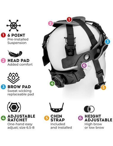 Casco AcerPal Ala Completa HDPE 0.45kg Ajustable