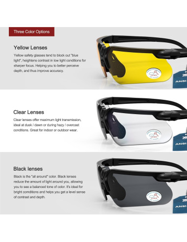 Gafas de Tiro XAegis con Estuche Antivaho UV400