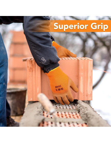 10 Pares de Guantes de Trabajo Impermeables Térmicos L