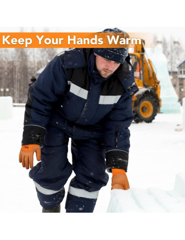 10 Pares de Guantes de Trabajo Impermeables Térmicos L