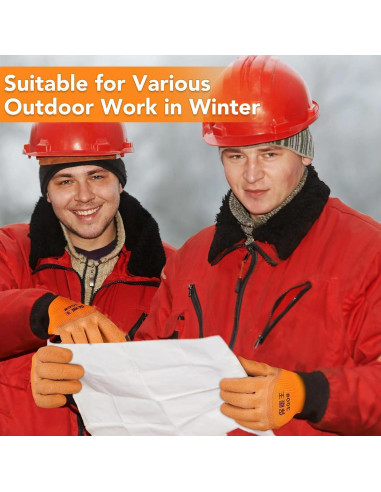 10 Pares de Guantes de Trabajo Impermeables Térmicos L