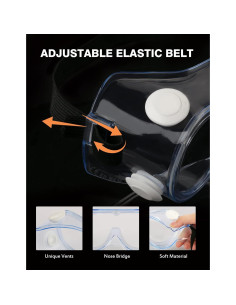 Gafas de Seguridad MELASA ANSI Z87.1 Anti-empañamiento 2