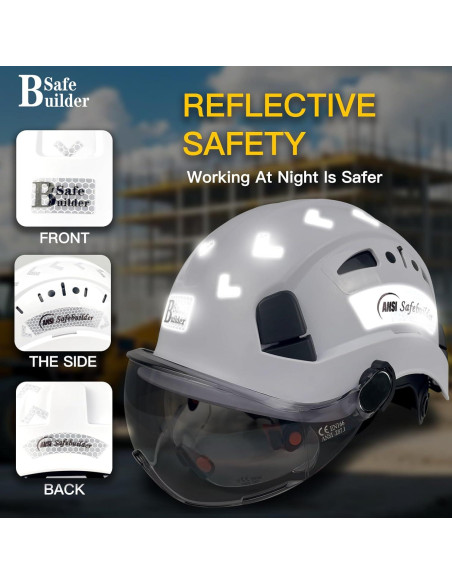Casco de Seguridad SAFEBUILDER CR08 con 2 Visores Ajustables Casco de Seguridad SAFEBUILDER CR08 con 2 Visores Ajustables