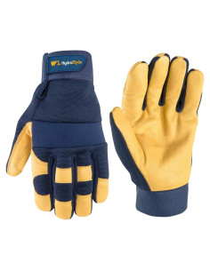Guantes de Trabajo Wells Lamont 3207L Azul Grande Resistentes al Agua
