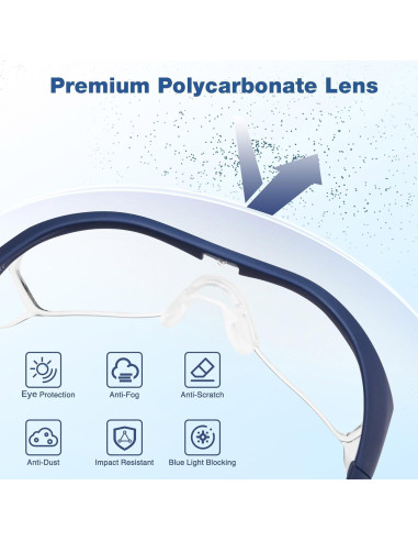 Gafas de Seguridad WORKPRO Z87.1 Anti Niebla 3 Piezas