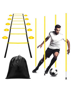 Equipo de Agilidad para Fútbol Vertintong 4 Postes y Conos