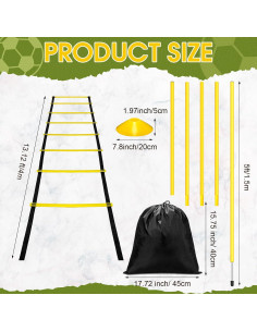 Equipo de Agilidad para Fútbol Vertintong 4 Postes y Conos 2