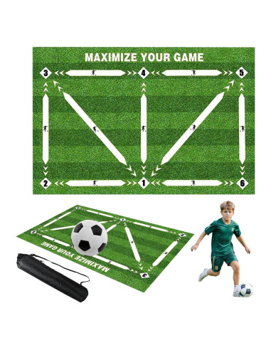 Alfombra de Entrenamiento de Fútbol GWZiehory 90x60 cm