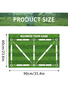 Alfombra de Entrenamiento de Fútbol GWZiehory 90x60 cm 2
