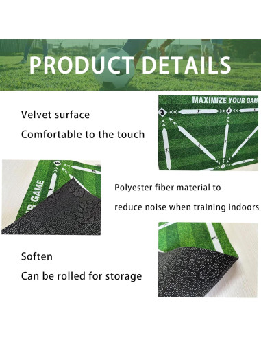 Alfombra de Entrenamiento de Fútbol GWZiehory 90x60 cm