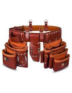 Cinturón de herramientas Daisy Leather PRO DL-101, cuero 25 bolsillos