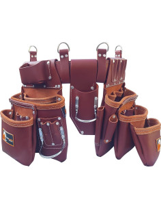 Cinturón de herramientas Daisy Leather PRO DL-101, cuero 25 bolsillos 2
