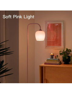 Lámpara de Pie Rosa ONEWISH - Moderna 165 cm LED Incluida 2