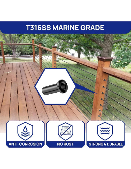 Paquete de 100 fundas protectoras Sidasu para cable 1/8"