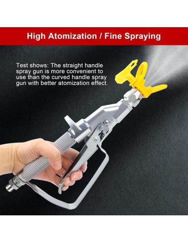 Pistola de Pulverización ZHUITU 3600 PSI Aluminio Plata
