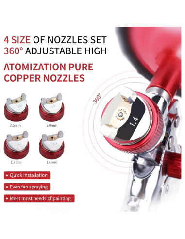 Pistola de Pulverización Zeinlenx 2008-4 600ml 4 Boquillas