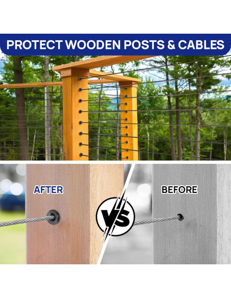 Paquete de 100 fundas protectoras Sidasu para cable 1/8"