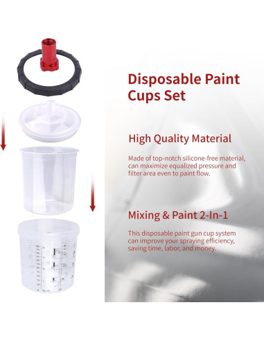 Pistola de Pulverización Zeinlenx 2008-4 600ml 4 Boquillas