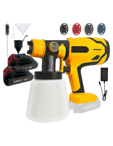 Pulverizador de pintura inalámbrico byczone 600W 2 baterías 1000ml
