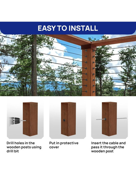 Paquete de 100 fundas protectoras Sidasu para cable 1/8"