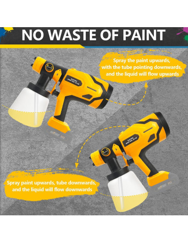 Pulverizador de pintura inalámbrico byczone 600W 2 baterías 1000ml