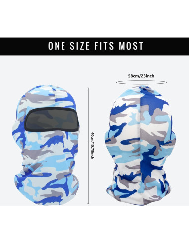 20 Piezas Máscara Balaclava UV para Esquí y Deportes