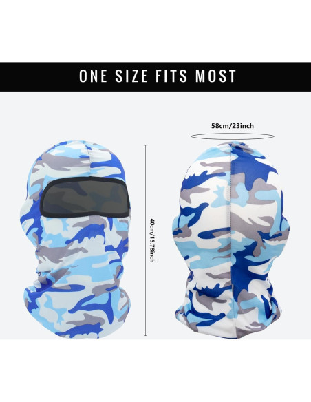 20 Piezas Máscara Balaclava UV para Esquí y Deportes