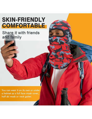 20 Piezas Máscara Balaclava UV para Esquí y Deportes