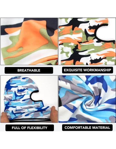 20 Piezas Máscara Balaclava UV para Esquí y Deportes