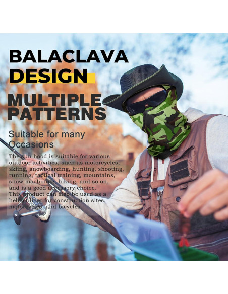 20 Piezas Máscara Balaclava UV para Esquí y Deportes