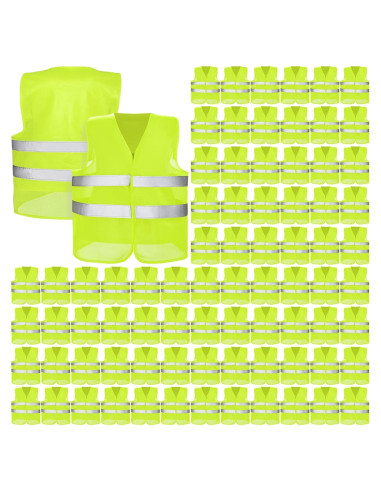Chaleco de Seguridad Reflectante JaGely Unisex 80 Paquetes