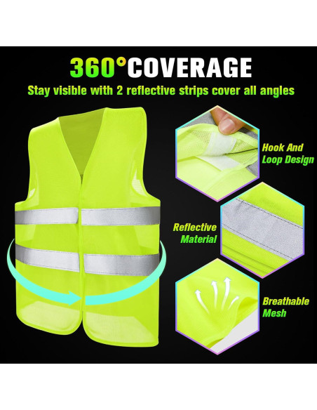 Chaleco de Seguridad Reflectante JaGely Unisex 80 Paquetes