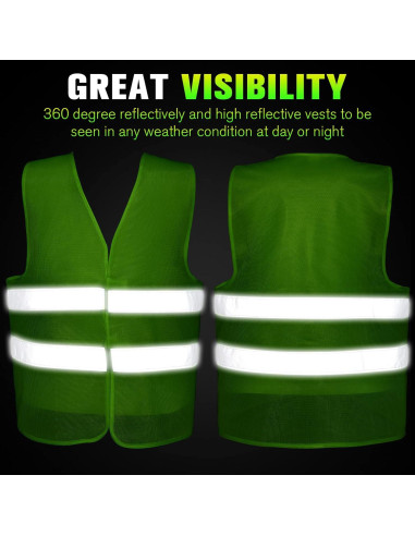 Chaleco de Seguridad Reflectante JaGely Unisex 80 Paquetes